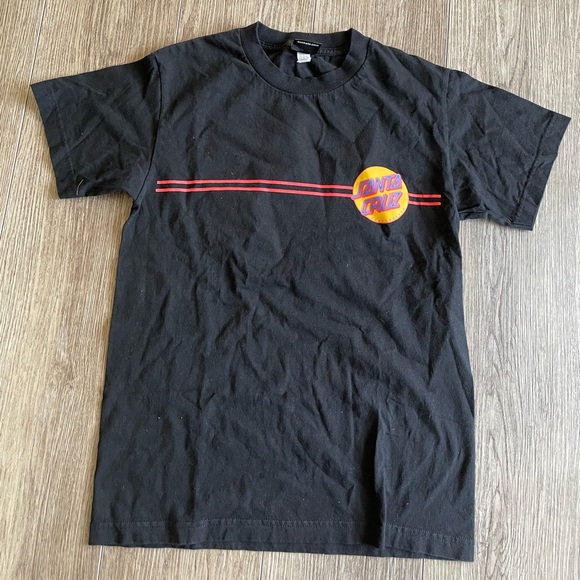 Santa Cruz Skateboards Black and Red Logo Tee - Picture 1 of 3
